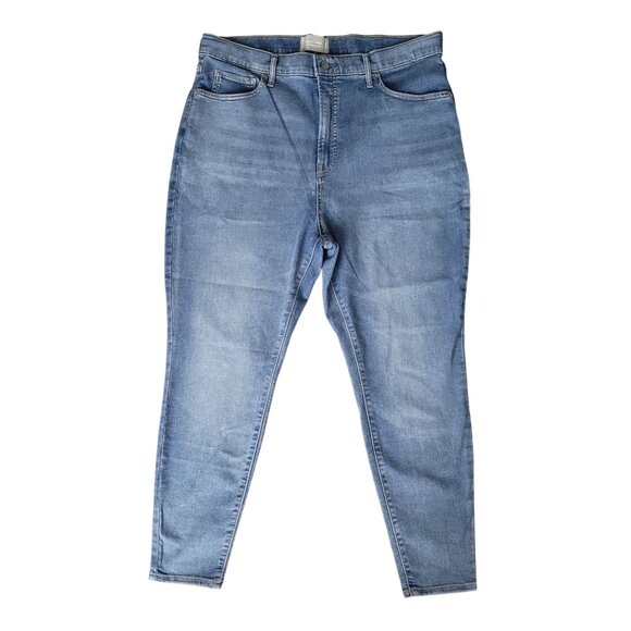 Everlane The Way High Skinny Jean Womens Size 35 Blue Denim Ankle Cotton Blend - Picture 1 of 7